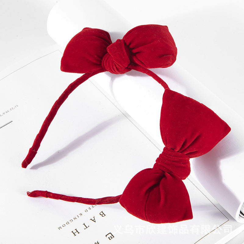 Wholesale New Year Festive Woolen Knitted High Skull Sponge Hair Headband